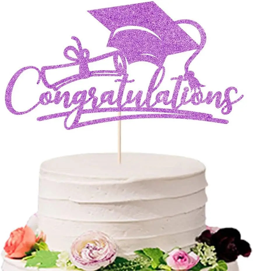 Bachelor Cap Congrasts Grad Cake Toppers Congratulation Class of 2025 Graduate Party Cake Decoration Supplies