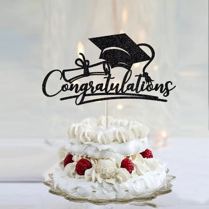 Bachelor Cap Congrasts Grad Cake Toppers Congratulation Class of 2025 Graduate Party Cake Decoration Supplies