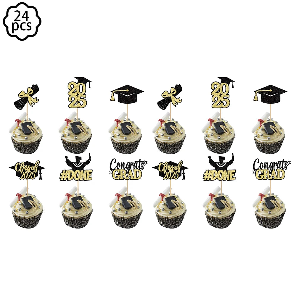 Congrats 2025 Graduation Party Dinnerware Set Paper Plates cups Napkin Congrats Grad Party plates cups Tablecloth Decor supplies