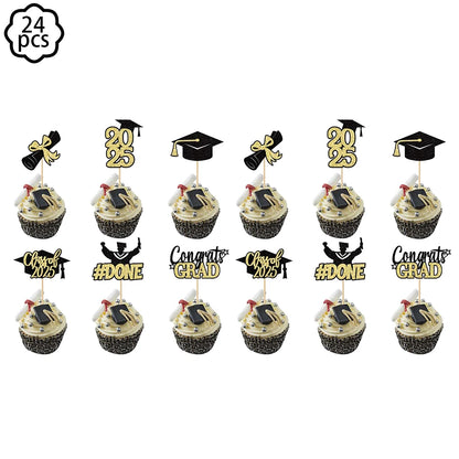 Congrats 2025 Graduation Party Dinnerware Set Paper Plates cups Napkin Congrats Grad Party plates cups Tablecloth Decor supplies