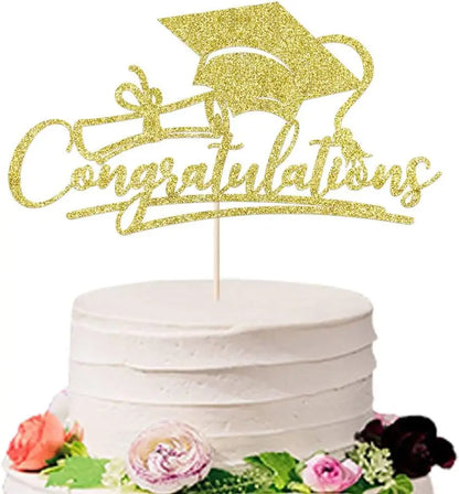 Bachelor Cap Congrasts Grad Cake Toppers Congratulation Class of 2025 Graduate Party Cake Decoration Supplies