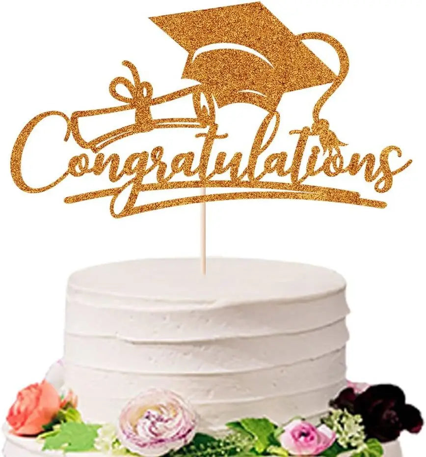 Bachelor Cap Congrasts Grad Cake Toppers Congratulation Class of 2025 Graduate Party Cake Decoration Supplies