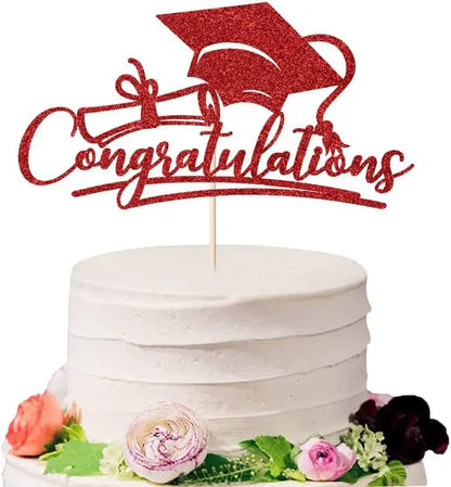 Bachelor Cap Congrasts Grad Cake Toppers Congratulation Class of 2025 Graduate Party Cake Decoration Supplies