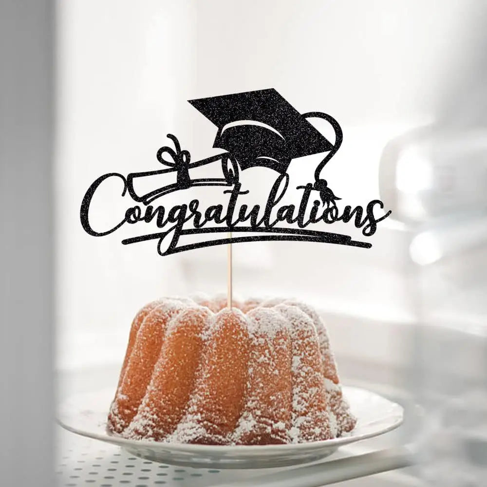 Bachelor Cap Congrasts Grad Cake Toppers Congratulation Class of 2025 Graduate Party Cake Decoration Supplies