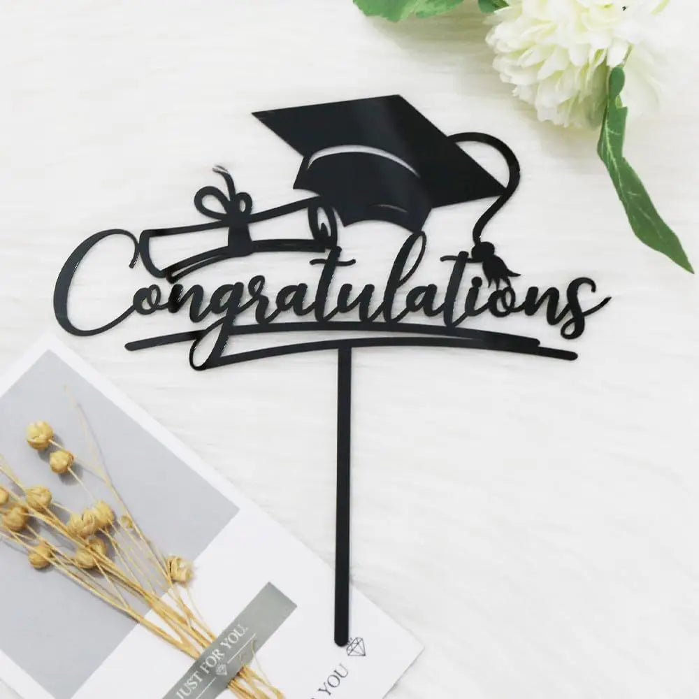 Bachelor Cap Congrasts Grad Cake Toppers Congratulation Class of 2025 Graduate Party Cake Decoration Supplies